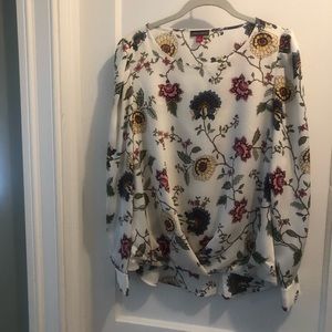Vince Camuto Floral Puff Sleeve Top